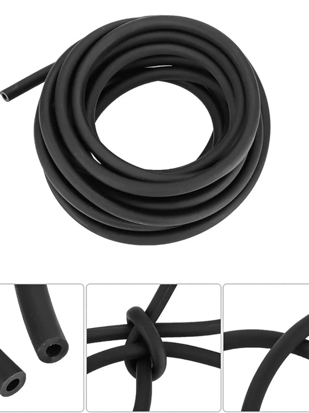 Latex Rubber Tubing, 3/8in OD 1/4in ID Slingshot Rubber Bands Black Surgical Tub